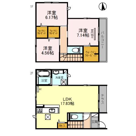 セジュール茨木駅前(3LDK)の間取り写真