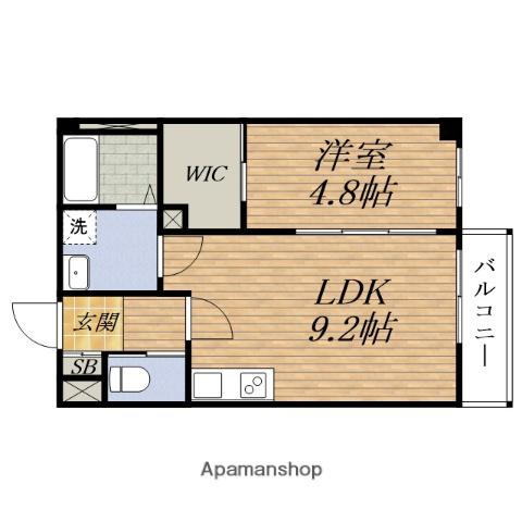 NUT 正雀(1LDK/1階)の間取り写真