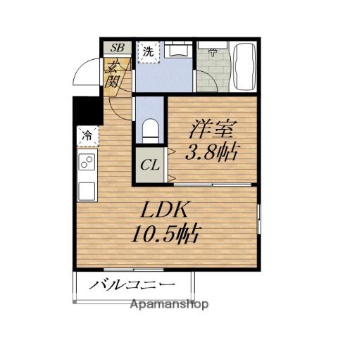 GRAN EPI(1LDK/4階)の間取り写真