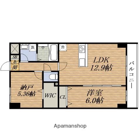 GROOVE TOYONAKA RESIDENCE(2LDK/1階)の間取り写真