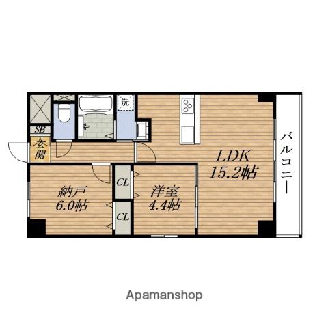 GROOVE TOYONAKA RESIDENCE(2LDK/3階)の間取り写真