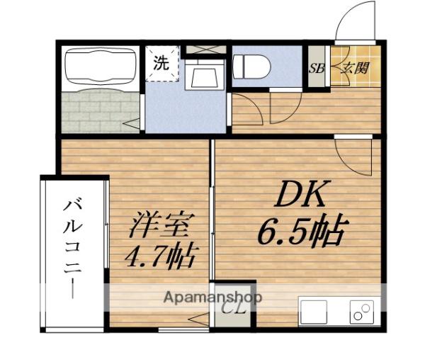 メゾンCOCO TARUMI(1DK/3階)の間取り写真