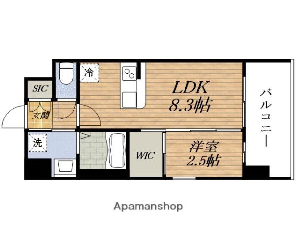 SERENITE新大阪アリエ(1LDK/2階)の間取り写真