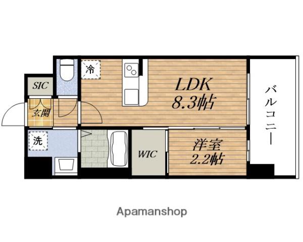 SERENITE新大阪アリエ(1LDK/10階)の間取り写真