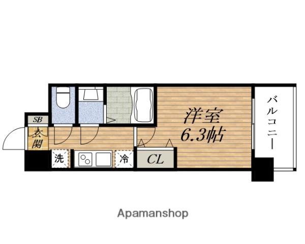 SERENITE新大阪アリエ(1K/10階)の間取り写真