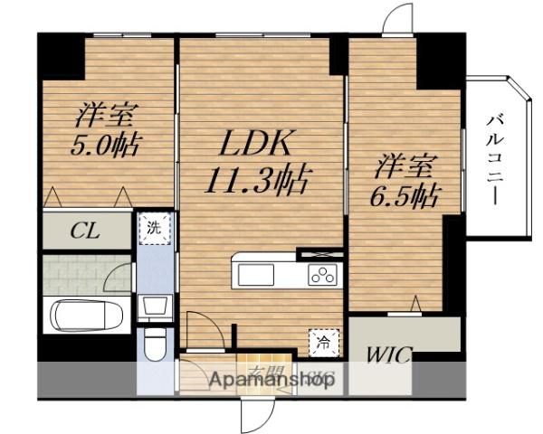 DAIWA CITY新大阪(2LDK/4階)の間取り写真