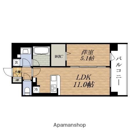 セイワパレスSHIN-OSAKA(1LDK/6階)の間取り写真