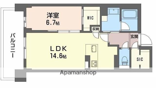 グラン セレニオ 江坂(1LDK/2階)の間取り写真