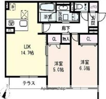 クラシスト ZUIKO(2LDK/3階)の間取り写真