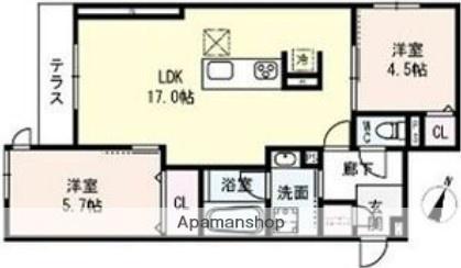 クラシスト ZUIKO(2LDK/2階)の間取り写真