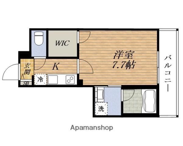 ウェルスクエア IKEDA井口堂(1K/2階)の間取り写真