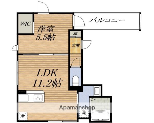 エルメゾンなごみ(1LDK/3階)の間取り写真