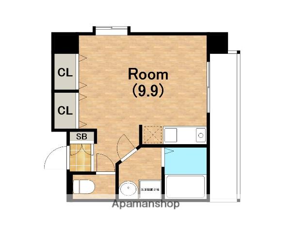 アスリート本町リバーウエスト(ワンルーム/8階)の間取り写真