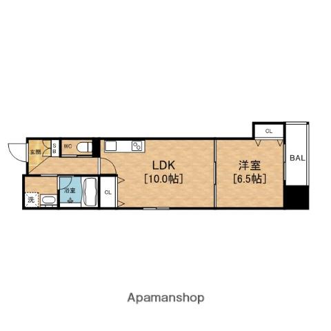 CITYSPIRE日本橋高津ヴェルデカーサ高津(1LDK/11階)の間取り写真