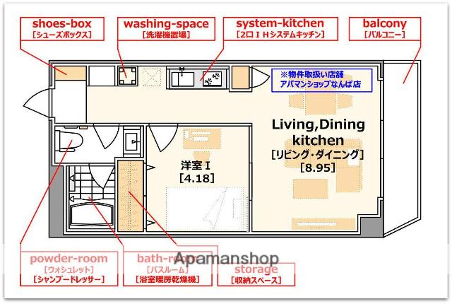 WILL DO谷町(1LDK/7階)の間取り写真