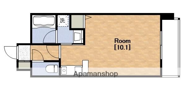 アスリート本町西(1K/1階)の間取り写真