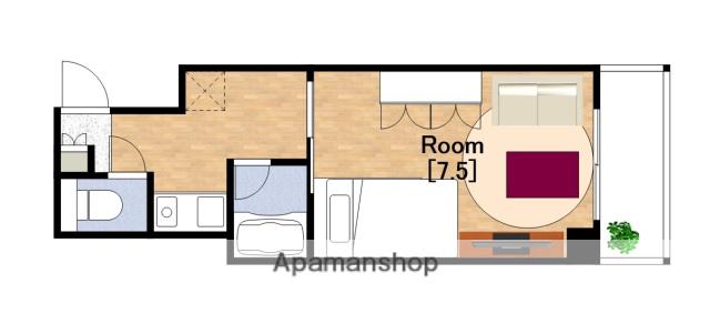 ティックランド南船場Ⅰ(1K/4階)の間取り写真