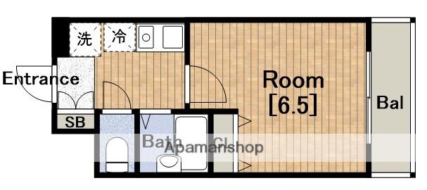 ウィンヒルズ難波南(1K/10階)の間取り写真