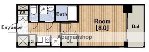 ウィルテラスなんば南サムティナンバ南(1K/10階)の間取り写真
