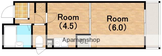 アドレッセンス京町堀(1DK/6階)の間取り写真