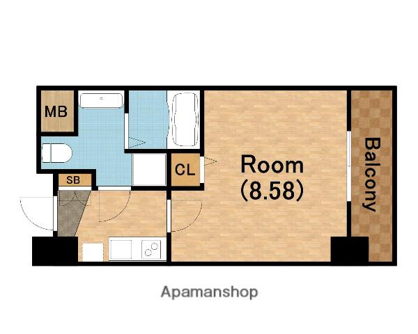 SERENITE日本橋SUD(1K/7階)の間取り写真