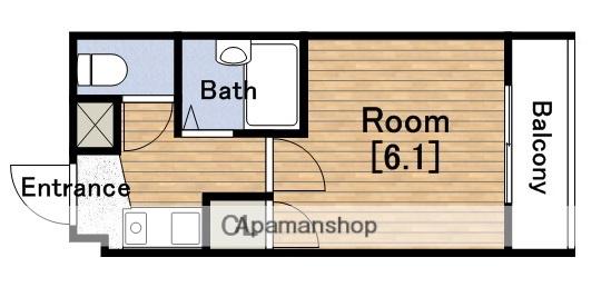 ラフォレスタ(1K/7階)の間取り写真