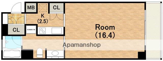 アーデンタワー南堀江(1K/12階)の間取り写真