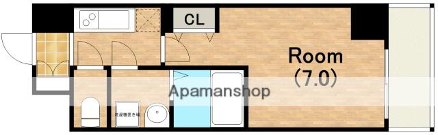グランルージュ中之島南(1K/9階)の間取り写真