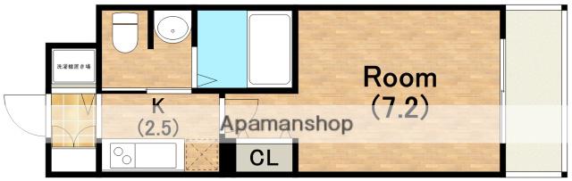 グランルージュ中之島南(1K/3階)の間取り写真