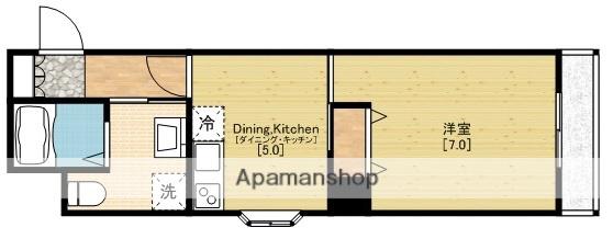 FUKUE BLD(1DK/1階)の間取り写真