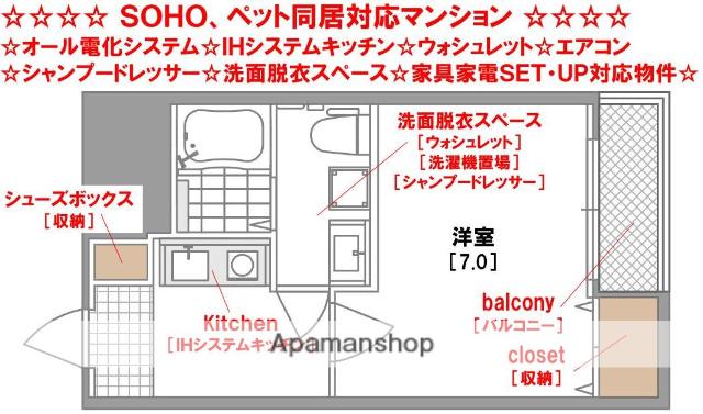 MY江之子島マンション(1K/7階)の間取り写真