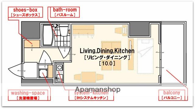 イトーピア高津2(ワンルーム/8階)の間取り写真