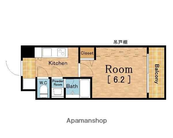 スプランディッド難波2(1K/11階)の間取り写真