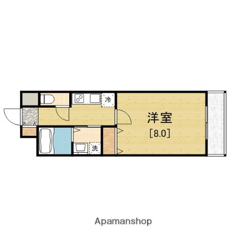 レグルス日本橋(1K/4階)の間取り写真