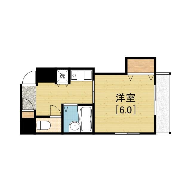 ロイヤルヒル1(1K/11階)の間取り写真
