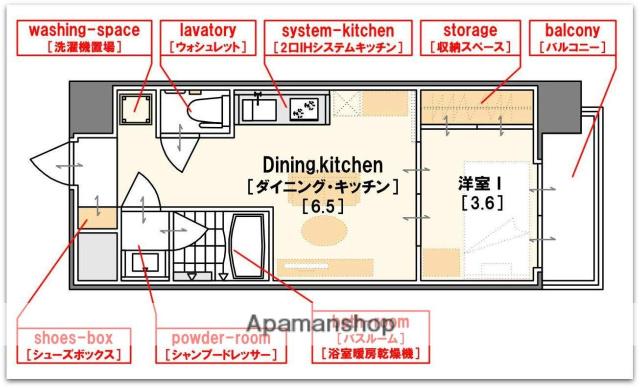 セレニテ北久宝寺(1DK/7階)の間取り写真