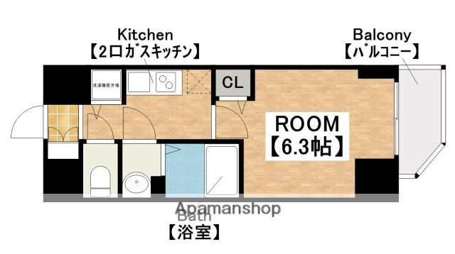 プレサンス江戸堀(1K/7階)の間取り写真