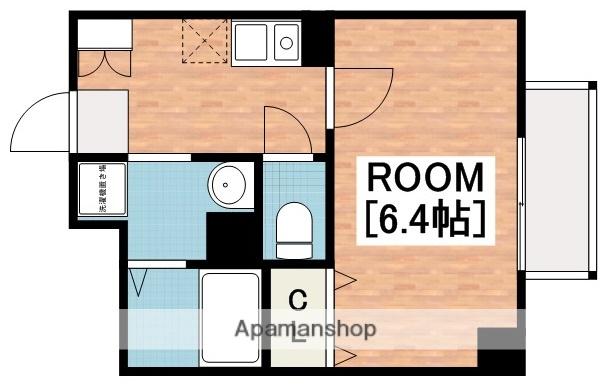 みおつくし西なんば(1K/3階)の間取り写真