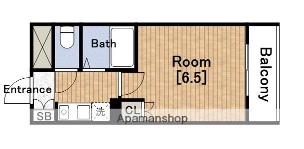 リバティ桜川(1K/3階)の間取り写真