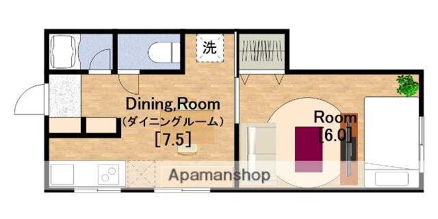 エスタバウ南堀江(1K/3階)の間取り写真