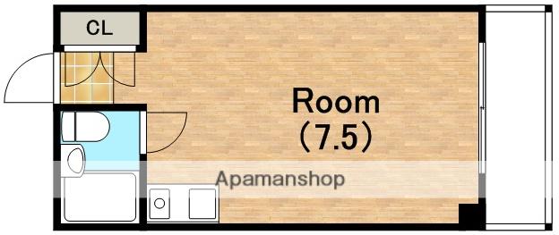 プリエール南堀江(ワンルーム/6階)の間取り写真