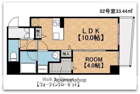 シティヒルズブライトⅡ(1LDK/4階)の間取り写真