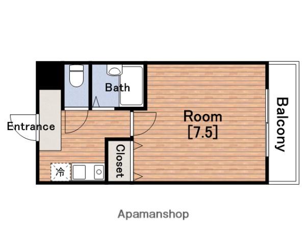 ティックランド南船場2(1K/6階)の間取り写真