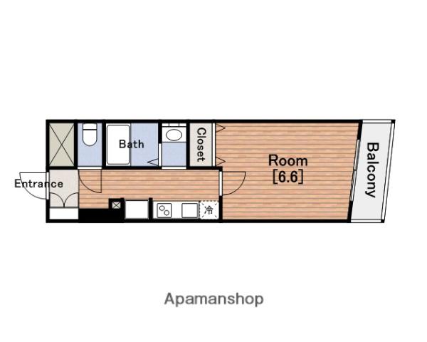 シャトーアスティナ高麗橋(1K/5階)の間取り写真