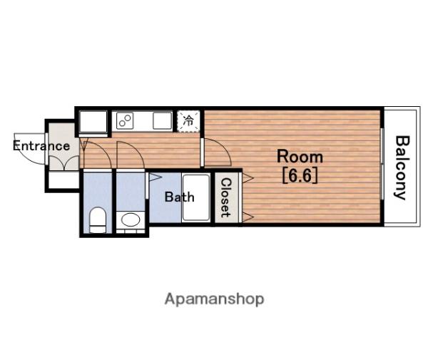 レオンコンフォート本町(1K/14階)の間取り写真