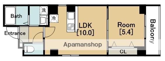 オーシャン大国(1LDK/9階)の間取り写真