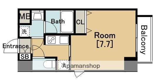 ファーストレジデンス天満橋(1K/5階)の間取り写真
