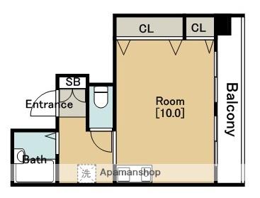 ビィーク・クレール(1K/5階)の間取り写真