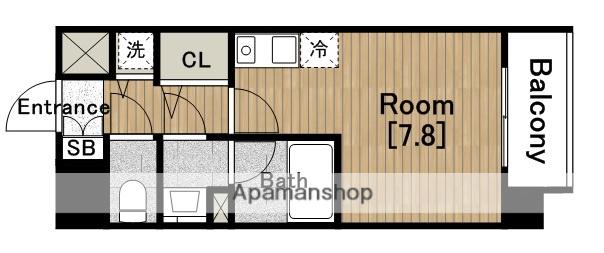 BLAU本町東BPRレジデンス本町東(ワンルーム/10階)の間取り写真