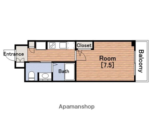 ブリリアント大阪西(1K/5階)の間取り写真